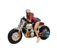F Fityle Figurine miniature à l'échelle 1:64, diorama, motard, peinte, décorative, ornement, objets de collection, modèle, figurine miniature, Femmes