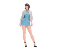 F Fityle Figurine miniature de femme à l'échelle 1:64, mini-modèle pour projets de bricolage, collection, décoration de micro-, figurine de