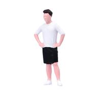 F Fityle Figurine miniature d'homme au 1/64e, modèle réduit de collection, accessoire décoratif pour diorama, peinte, petite figurine de personnage, Shorts