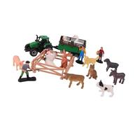 F Fityle Figurines d'animaux de la ferme, collection de jouets, décorations réalistes, micro- simulés, figurines pour enfants, adultes et enfants, 20 Pièces