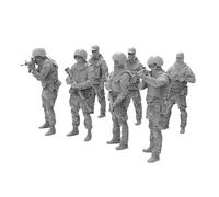 F Fityle Figurines miniatures à l'échelle 1:35, figurines de diorama, ornements de bureau non peints, de personnes miniatures, mini modèles pour la famille