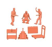 F Fityle Figurines miniatures de personnes, modèles de réparateur pour jardin féerique, figurines de diorama de collection en résine à faire soi-même, scène, Hauteur 2 Cm