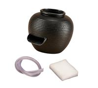 F Fityle Fontaine à Eau en Pot Terre avec et Tuyau d'arrosage, idéale pour Une Table, Un Bureau ou Une pièce d'intérieur, M Black