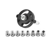 F Fityle Gabarit de perçage de poche pour le travail du bois, outils de menuiserie, kit de localisation de poinçon de guide en acier inoxydable pour guide de, Noir