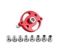 F Fityle Gabarit de perçage de poche pour le travail du bois, outils de menuiserie, kit de localisation de poinçon de guide en acier inoxydable pour guide de, Rouge