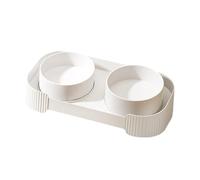 F Fityle Gamelles surélevées en céramique pour Chat, faciles à Nettoyer, antidérapantes, pour Animaux de Compagnie, Ensemble de gamelles pour Nourriture et Eau, Blanc