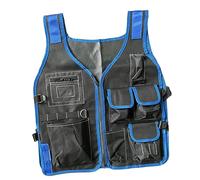 F Fityle Gilet de travail en toile robuste pour électricien, sac de rangement ajustable pour outils