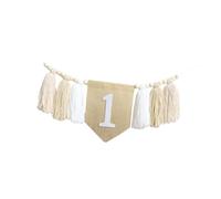 F Fityle Guirlande de Perles et Pompons pour Chaise Haute de 48 Cm, Idéale pour Une Fête Prénatale Ou Un Anniversaire.