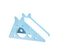 F Fityle Hamster House and Habitat Castle Home Exploring Toy Slide Habitat Decor Cage Accessoires Hamster Hideaway pour Les Rats Chinchilla, Bleu