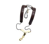 F Fityle Harnais de saxophone, sangle d'épaule souple universelle, double épaule rembourrée pour saxophone alto et baryton, Brun