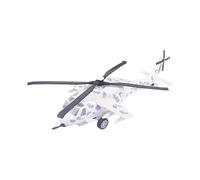 F Fityle Hélicoptère en alliage moulé sous pression avec lumière sonore, jouet d'avion à tirer, cadeau d'anniversaire pour enfants et adultes, blanc