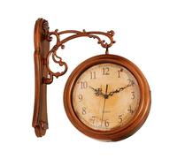 F Fityle Horloge Murale Double Face silencieuse, Cadre Robuste, décoration Murale, Horloge Suspendue pour Jardin, extérieur, intérieur, Accessoires de