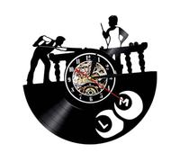 F Fityle Horloge Murale en Vinyle Horloge Murale en Vinyle Chiffres Arabia Horloge Murale de Vintage pour Cuisine Chambre Amateurs de Billard
