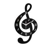 F Fityle Horloge Murale Note de Musique, Cadran Minimaliste Murale Design Moderne en Acrylique, Art Décoratif Élégant Artisanat Silhouette, Sculpture Suspendue Horloge pour Salon/Cuisine/Hôtel/Chambre