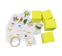 F Fityle Jeu de Dés en Mousse Jeu d'apprentissage de La Langue des Dés éducatifs Précoces pour Les Enfants de 3 Ans et Plus, Carte imprimée