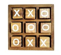 F Fityle Jeu de stratégie en bois Tic TAC Toe Jeux de société Voyage pour décor de salon pour enfants