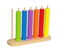 F Fityle Jeu de Tri de Couleurs en PP, Tours de Perles Éducatives pour Enfants, Jeu d’Apprentissage des Couleurs avec Perles, Développement de Motricité Fine et de Coordination, pour Fille et Garçon