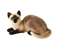 F Fityle Joli chat en peluche décoration maison Kitty doux poupée chiffres peluche Animal Simulation chaton pour enfants garçons filles pépinière petite amie, Chat Siamois 40cm