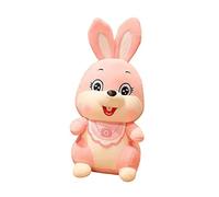 F Fityle Joli Lapin En Peluche En Peluche 25 Cm Dormir Accompagner Jouet Confortable Ornement Objets de Collection Doux pour Canapé Vacances, Rose