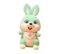 F Fityle Joli Lapin En Peluche En Peluche 25 Cm Dormir Accompagner Jouet Confortable Ornement Objets de Collection Doux pour Canapé Vacances, Vert