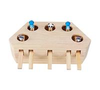 F Fityle Jouet Chat Coffret Chasse Jouet Chat en Bois Jeu Puzzle Interactif Animaux Attrape Souris Développement Mental Matériau Bois Convient pour Chats Curio, 5 Trous