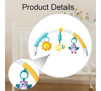 F Fityle Jouet d'arche pour poussette de bébé, hochet sensoriel suspendu pour nouveau-né, jouet d'activité en peluche douce et portable, Paresseux