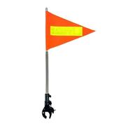 F Fityle Kit de mât de Drapeau pour de Golf, Accessoires de Support de Drapeau avec Bandes réfléchissantes, mât télescopique pour terrains de Golf, Plateau Argenté 20x30cm