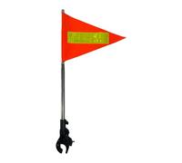 F Fityle Kit de mât de Drapeau pour de Golf, Accessoires de Support de Drapeau avec Bandes réfléchissantes, mât télescopique pour terrains de Golf, Plateau Rond 20x30cm