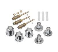 F Fityle Kit de rénovation de baignoire et de douche à 3 poignées, pièces de rechange haute résistance, poignées à bouton en chrome pour douche extérieure de