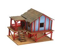 F Fityle Kits de modèles de maison 1/72, puzzle en bois de maison modèle de construction 1/72, assemblage de maison en bois à faire soi-même, disposition de, a