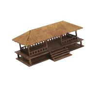 F Fityle Kits de modèles de maison 1/72, puzzle en bois de maison modèle de construction 1/72, assemblage de maison en bois à faire soi-même, disposition de, c
