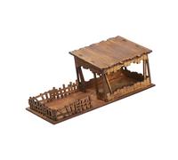 F Fityle Kits de modèles de maison 1/72, puzzle en bois de maison modèle de construction 1/72, assemblage de maison en bois à faire soi-même, disposition de, H