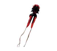 F Fityle Koi Kite Kite Kite Outdoor Activity Birthday Presents Flying Toy Koi Kite Unique Beach Toy Fly Kite For Backyard Family, Noir