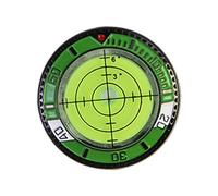 F Fityle Lecteur de Putting Green de Golf, marqueur de Balle de Golf, Marque de Balle compacte, Niveau à Circulaire, Lecteur d'aide au Putting de Golf, Vert jaunâtre