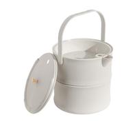 F Fityle Les déchets de seau à thé peuvent être faciles à nettoyer pour les accessoires de table de cérémonie avec passoire avec des poubelles, Blanc