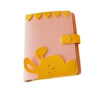 F Fityle Livret d'organisation de badges et breloques à faire soi-même, pochette de rangement pour broches et épingles en feutrine de grande capacité, pour, Rose