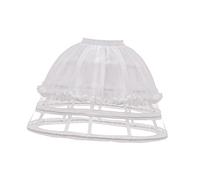 F Fityle Lolita Crinoline sous-jupe, cerceau jupe jupon, filles jupe agitation jupon, Cage sacoche cerceaux sacoche jupon pour robe cosplay, Blanche