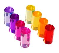 F Fityle Lot 8 Blocs Construction à empiler, Jeu créatif, idéal comme Cadeau, Jouets éducatifs pour Enfants, cylindres en Pierres précieuses, 5cm