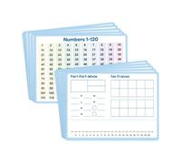 F Fityle Lot de 10 affiches mathématiques sur la ligne numérique, activités d'apprentissage, petits tableaux blancs effaçables à sec pour les élèves en