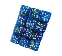 F Fityle Lot de 10 dés de comptage à 6 faces, jetons d'addition et de soustraction, fournitures d'enseignement des mathématiques, accessoires de jeux, Bleu