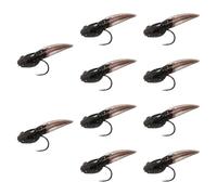 F Fityle Lot de 10 leurres de pêche Souples, faciles à Attraper, en Forme de têtard, idéal comme Cadeau pour la pêche à la Truite, au Bar ou en Eau Douce, L