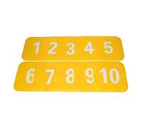 F Fityle Lot de 10 marqueurs, cônes Plats, Points d'assise, antidérapants, Tapis de Jeu Polyvalent, Points d'agilité pour l'entraînement de, Jaune