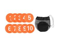 F Fityle Lot de 10 marqueurs de repérage au Sol numérotés pour entraînement, marquage de, marquage de Football, Disque Plat pour intérieur et, Orange