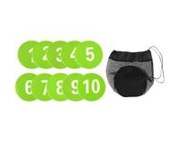 F Fityle Lot de 10 marqueurs de repérage au Sol numérotés pour entraînement, marquage de, marquage de Football, Disque Plat pour intérieur et, Vert