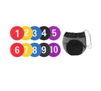 F Fityle Lot de 10 marqueurs de repérage au Sol numérotés pour entraînement, marquage de, marquage de Football, Disque Plat pour intérieur et, Multicolore
