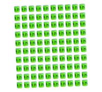 F Fityle Lot de 100 Bagues D'identification pour Pigeons, Faciles à Identifier, Pratiques, 2026, pour Pinsons Nains, Canaris et Cailles, Grass Green Holland