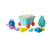 F Fityle Lot de 11 jouets de plage et de sable, bac à sable de, château de sable, jouets de pour garçons et filles, tout-petits, enfants de 3 à, Bleu