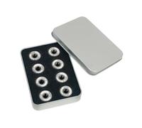 F Fityle Lot de 16 roulements à roulettes Double rangée Haute, en Acier Robuste et Fonctionnel, remplaçant Les roulements 608RS-9 pour Patinage à, Blanc