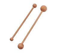F Fityle Lot de 2 bâtons à boule à double tête en bois, outil de sculpture de poterie polyvalent, outils de modelage d'argile pour adultes