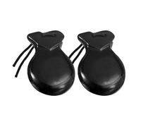 F Fityle Lot de 2 castagnettes espagnoles à Percussion pour Le Flamenco, pour la Pratique de la Musique Classique sur scène, Noir